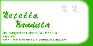 metella mandula business card